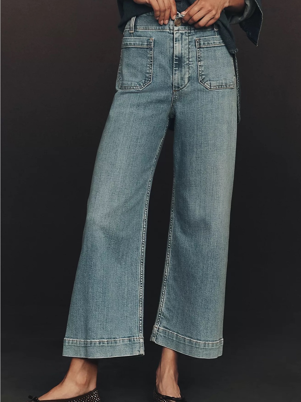 Anthropologie Maeve Colette Wide Leg Jeans 27